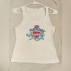 White Nascar tank top